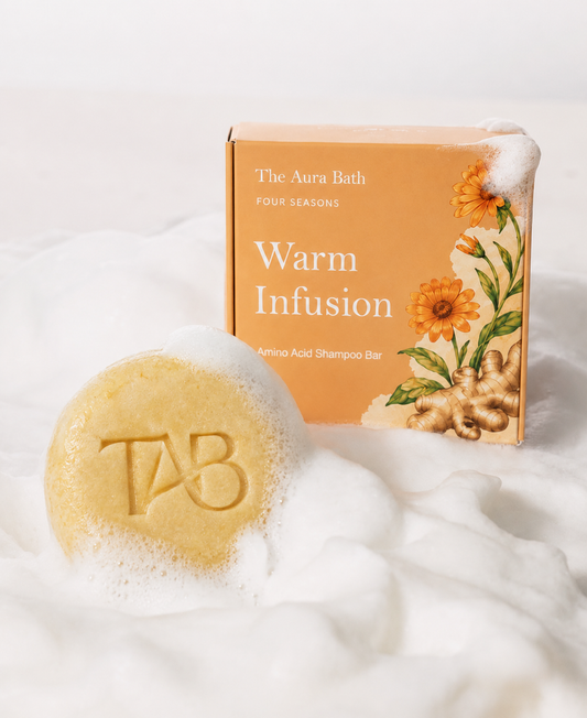 Warm Infusion Shampoo Bar – Calendula & Ginger for Scalp Stimulation and Damaged Hair