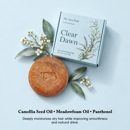 Scalp Soothing Shampoo Bar for Dry & Brittle Hair – Clear Dawn Cooling Herbal Cleanse
