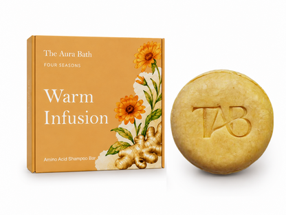 Warm Infusion Shampoo Bar – Calendula & Ginger for Scalp Stimulation and Healthy Hair Growth