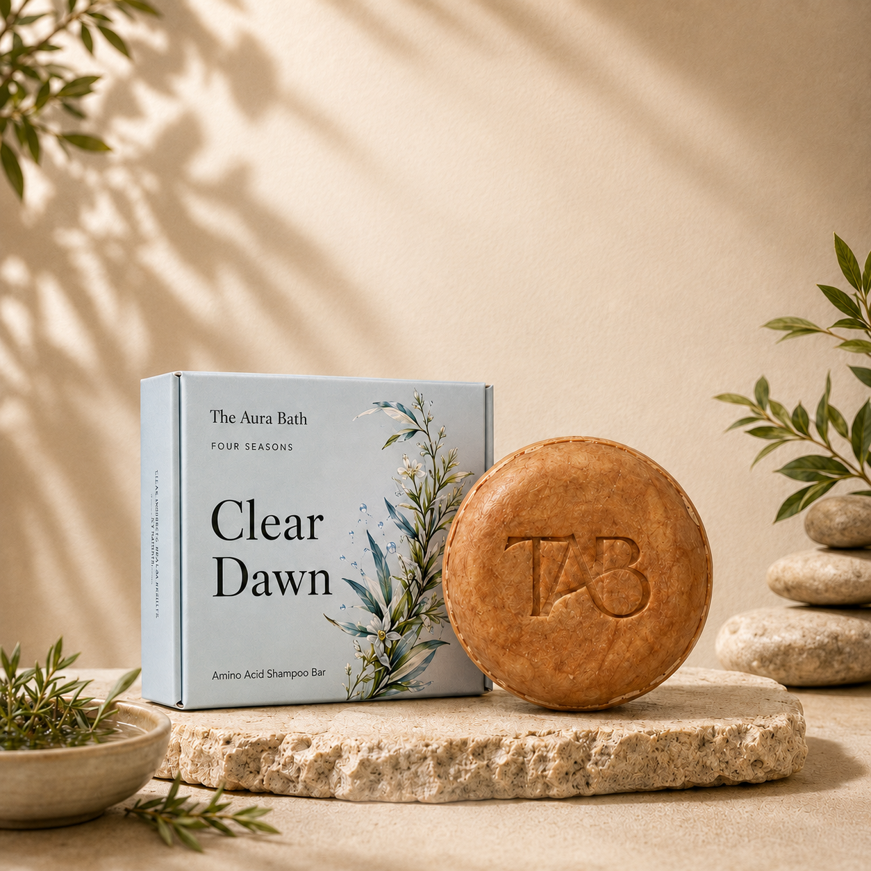 Clear Dawn Shampoo Bar – Cooling Herbal Cleanse for Itchy, Oily Scalp