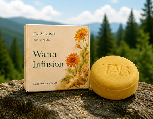 Warm Infusion Shampoo Bar – Calendula & Ginger for Scalp Stimulation and Healthy Hair Growth