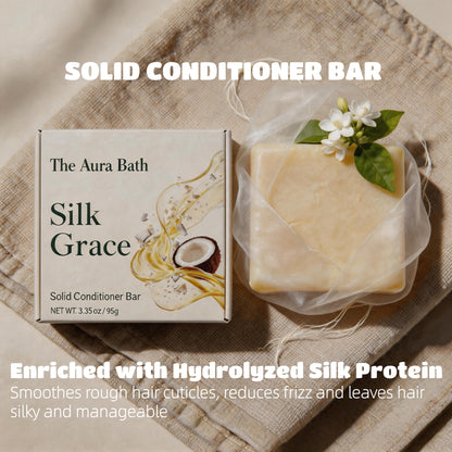 Silk Grace Solid Conditioner Bar – Alkali‑Free, Easy to Rinse‑Out