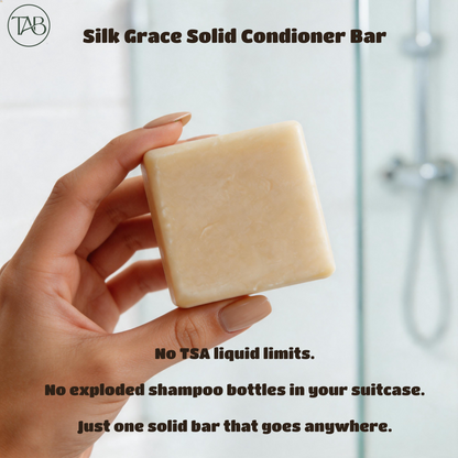 Silk Grace Solid Conditioner Bar – Alkali‑Free, Easy to Rinse‑Out